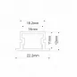 Preview: Alu Profil Mini UP V2 22,2x12mm eloxiert für LED Streifen